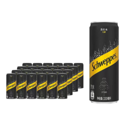可口可乐 怡泉Schweppes 无糖零卡 苏打水汽水饮料 330ml*24罐