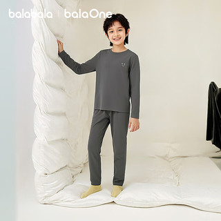 巴拉巴拉 balaOne男童内衣套装 褐灰 160