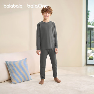 巴拉巴拉 balaOne男童内衣套装 褐灰 160