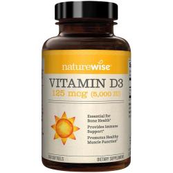 naturewise 阳光瓶 5000iu活性维生素D3（1000/2000/4000/5000iu可选）