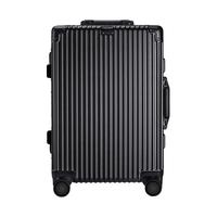 ROCKLAND美国洛克兰行李箱男铝框拉杆箱皮箱登机商务旅行箱密码箱 黑色 22英寸
