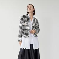 经典千鸟格质感精致西装外套