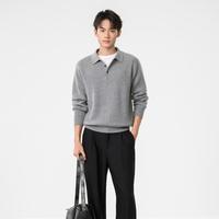 珍贝 男士羊绒衫 秋冬新款 商务休闲针织套衫