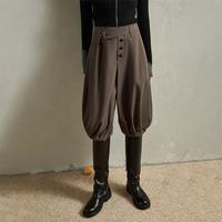 日着 2025冬上新加厚休闲裤女时尚流行假两件靴裤