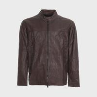 限尺码：Massimo Dutti 绅士复古软皮立领真皮皮衣简约夹克外套