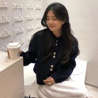 限尺码：maje 冬季女士气质简约纯色花呢小香风外套