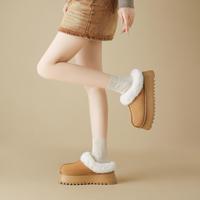 15分钟 毛绒雪地靴2025年冬季外穿加棉保暖短靴厚底增高简约百搭女靴