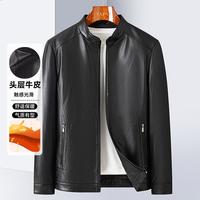 法派 秋季垂感弹力时尚皮衣男真皮夹克男士真皮皮衣外套