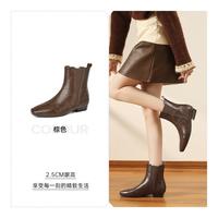 15分钟 25秋冬加绒英伦风切尔西靴通勤短筒靴时装靴女靴