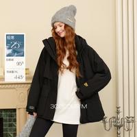 三彩 工装保暖中长羽绒服洋气外套高品质高级感25冬M