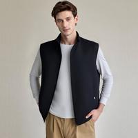 雅格狮丹 冬季男士休闲双面穿白鹅绒羽绒马甲