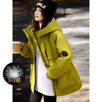 苏醒的乐园 冬季时尚百搭宽松户外保暖运动休闲工装夹克外套连帽羽绒服