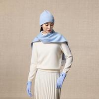 ERDOS 1980 秋冬纯羊绒水纹双层围巾