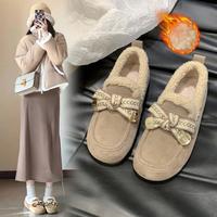 则则 加绒通勤一脚蹬女鞋棉鞋豆豆鞋乐福鞋女单鞋勃肯鞋