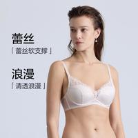 爱慕 新婚红品软托薄杯隐孔文胸内衣薄款女