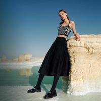 限尺码：思加图 春季甜酷水钻乐福鞋英伦风一脚蹬小皮鞋黑色单鞋