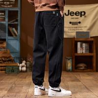 吉普 2025秋冬款潮牌工装风男裤运动舒适休闲裤百搭束脚裤