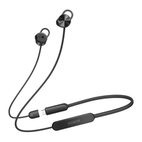 HONOR 荣耀 xSport PRO AM66 半入耳式颈挂式动圈降噪蓝牙耳机 幻夜黑