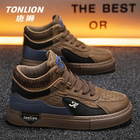 唐狮 秋季新款百搭潮鞋  黑棕TSN20244051 41