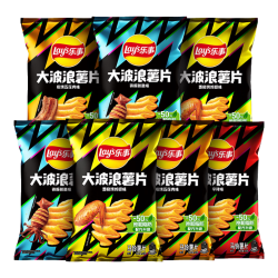 乐事 大波浪薯片混合多口味40g*7包 零食礼包280g 百事食品
