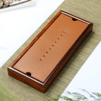 易信 储水式茶台  储水式重竹+陶黄色陶瓷茶盘