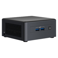 intel 英特尔 寒霜峡谷 NUC10i7FNH 商用台式机 黑色 (酷睿i7-10710U、核芯显卡、风冷)