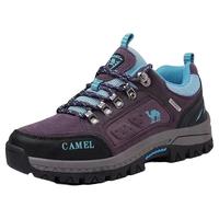骆驼动感骆驼男鞋登山鞋真皮运动透气徒步防水防滑旅游户外男女鞋 633紫色女鞋 40
