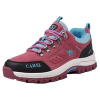 骆驼动感骆驼男鞋登山鞋真皮运动透气徒步防水防滑旅游户外男女鞋 633玫红女鞋 42