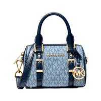 MICHAEL KORS 迈克·科尔斯 BEDFORD系列 女士手提波士顿包 32F9G06C0B 浅蓝深蓝拼色 迷你
