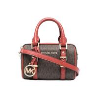 MICHAEL KORS 迈克·科尔斯 BEDFORD系列 女士手提波士顿包 32F9G06C0B 棕拼红色 迷你
