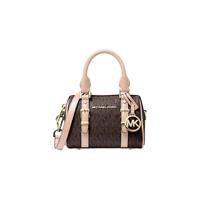 MICHAEL KORS 迈克·科尔斯 BEDFORD系列 女士手提波士顿包 32F9G06C0B 棕色淡粉色拼色 迷你