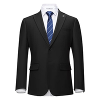 HLA海澜之家西服套装男23秋季轻商务经典系列职场婚礼西装套装男 黑色02 165/84A