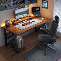 立太 清仓特惠电脑桌专区 电竞电脑桌手动电动升降桌 黑胡桃色100*60*75