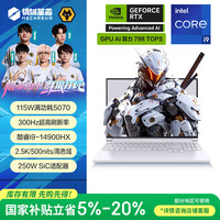 机械革命 极光X 酷睿i9HX 游戏本笔记本电脑(i9-14900HX 32G 1T RTX5070 2.5K屏 300Hz 白)