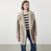 朗姿 女士短外套 100%绵羊毛高级感显瘦外套