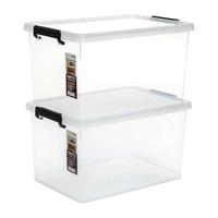 Citylong 禧天龙 正派系列 6270 收纳箱 45L*2个 透明