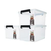 Citylong 禧天龙 X-6268 收纳箱 21L*3个 透明白