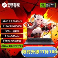 机械革命 蛟龙16Pro R9-8945HX RTX5060 300HZ 2.5K电竞游戏笔记本