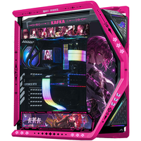 华硕(ASUS)ROG GR701 创世神机箱 吹雪机箱 EVA明日香联名台式机箱ARGB灯板全塔机箱翻毛皮白色机箱 卡芙卡主题(黑粉创世神+灯板)