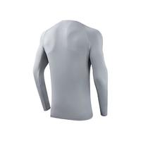 ANTA 安踏 速干T长袖t恤秋冬季慢跑针织套头衫休闲跑步运动服 信鸽灰-2 L/男175