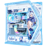 华硕(ASUS)ROG GR701 创世神机箱 吹雪机箱 EVA明日香联名台式机箱ARGB灯板全塔机箱翻毛皮白色机箱 芙宁娜主题(蓝白创世神+灯板)