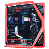 华硕(ASUS)ROG GR701 创世神机箱 吹雪机箱 EVA明日香联名台式机箱ARGB灯板全塔机箱翻毛皮白色机箱 无畏契约主题(黑粉创世神+灯板)