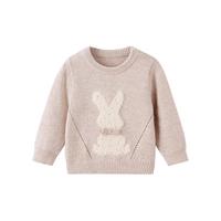 babylove女宝宝毛衣秋冬季毛织上衣打底衣服婴幼儿保暖羊毛针织衫