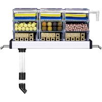 爬将军鱼缸滴流盒上滤盒三合一净水过滤器外挂式草缸上置循环系统过滤盒 12盒【豪华套餐】+滤材+大礼包