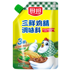 厨邦 三鲜鸡精 带嘴鸡精 加倍提鲜增香 火锅煲汤凉拌炒菜调味料100g