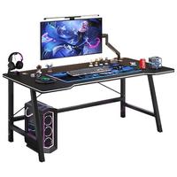 奥伦福特电脑桌台式家用游戏桌椅办公书桌电竞桌简约书房写字桌子 【S1电竞碳纤纹】120*60