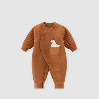 木生棉木生棉婴幼儿秋冬季连体衣宝宝夹丝棉哈衣居家保暖爬爬服可爱冬装