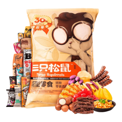 三只松鼠 巨型零食大礼包 3356g 30包