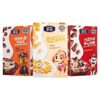 HAHNE 汉尼 汪汪队麦片组合装 3口味 255g（原味玉米片80g+可可乐园谷物球75g+巧克力味夹心方脆100g）