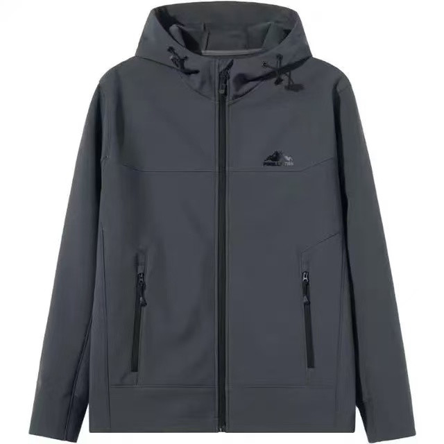 布衣传说 重磅300g 户外三防连帽软壳夹克（内里摇粒绒）